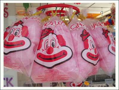  Candies on Bags Of Freshly Spun Candy Floss Cotton Candy